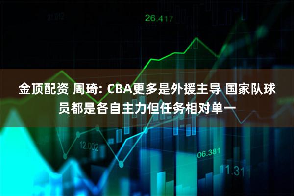金顶配资 周琦: CBA更多是外援主导 国家队球员都是各自主力但任务相对单一
